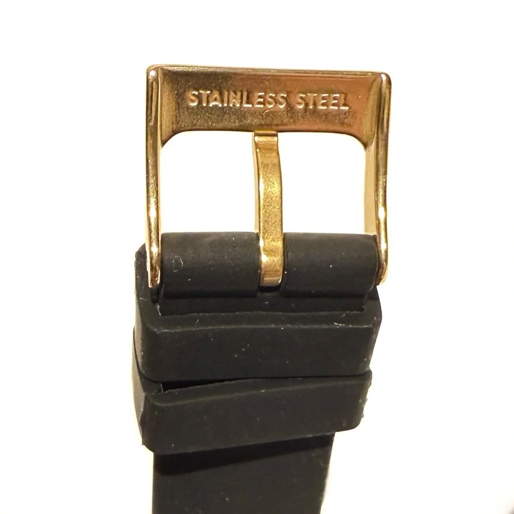 VERSACE Versus Versace Black Gold Lion Head Watch NWT